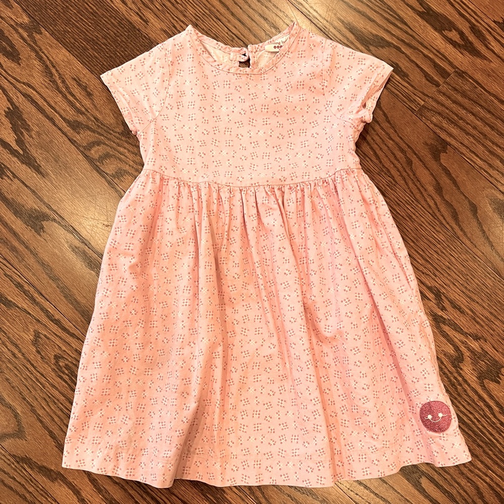 Sweet Valentine Dress! Smiling buttons girls dress - XO pattern
